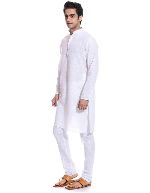 Royal Kurta White Linen Kurta Pajama Set