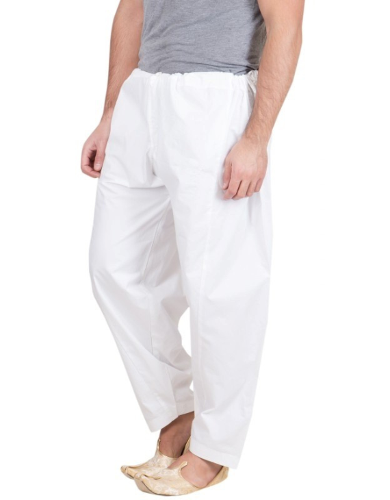 Ivory Stream White Cotton Salwar with Nadi Tie