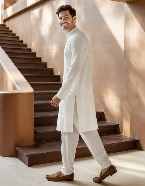 Elite Branded Cotton Kurta with Normal Salwar